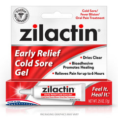 Zilactin Early Relief Cold Sore Treatment per-pack 0.25oz gel