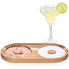Ziliny Margarita Salt Rimmer acacia wood 12.6 inch tray closeup