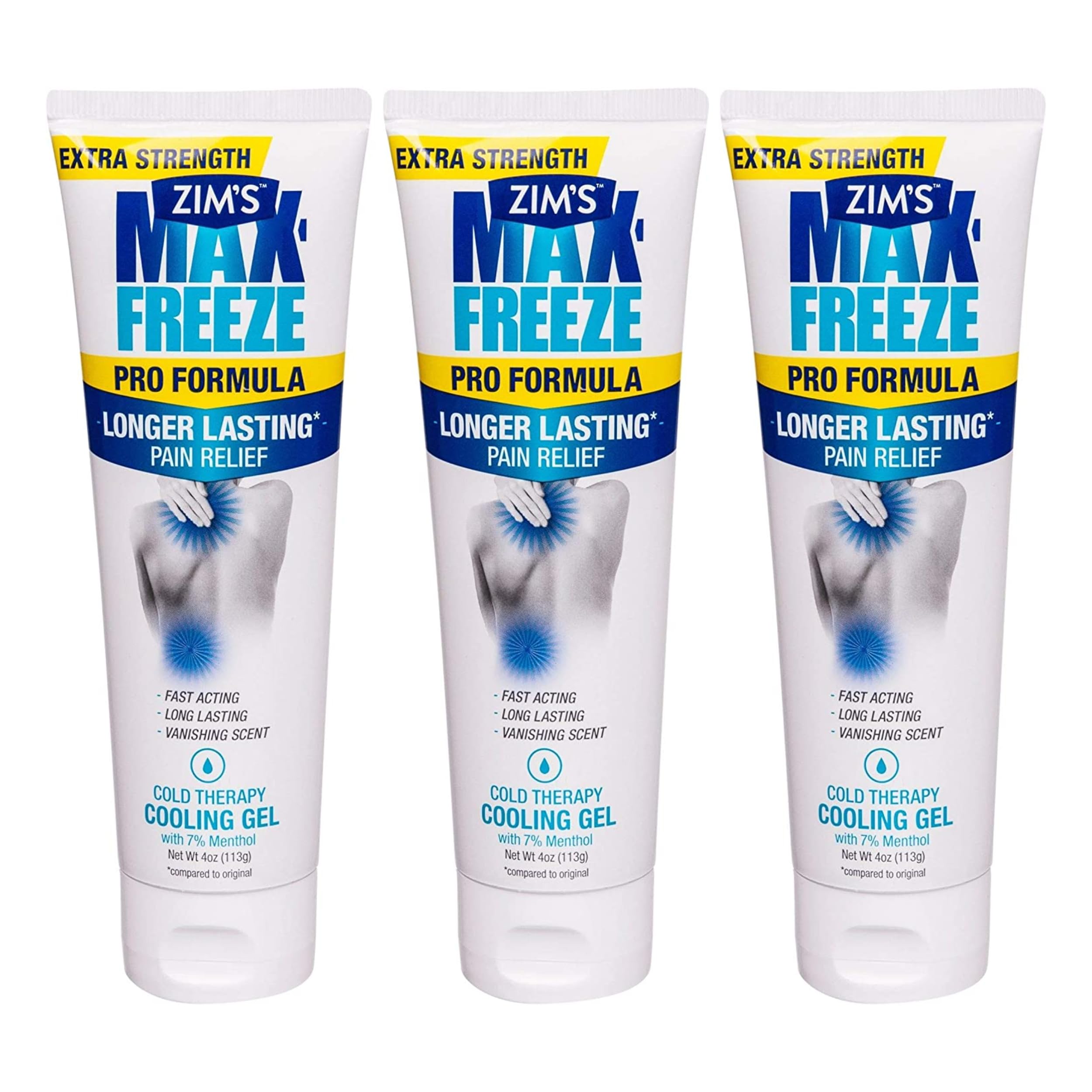 Zim's Max-Freeze Pro Formula Gel 4 oz pack of 3