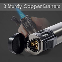 Zinc alloy metal body torch lighter for portability