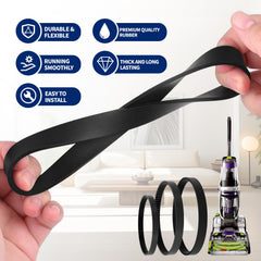 Flat Pump Belt included in ZITFRI belt set for Bissell ProHeat