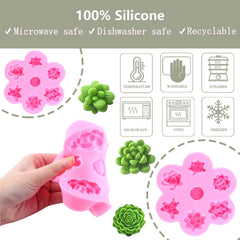 4.44 x 4.60 inch succulent fondant mold