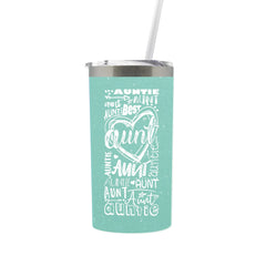 Zoey Christina Auntie Tumbler 16oz front view