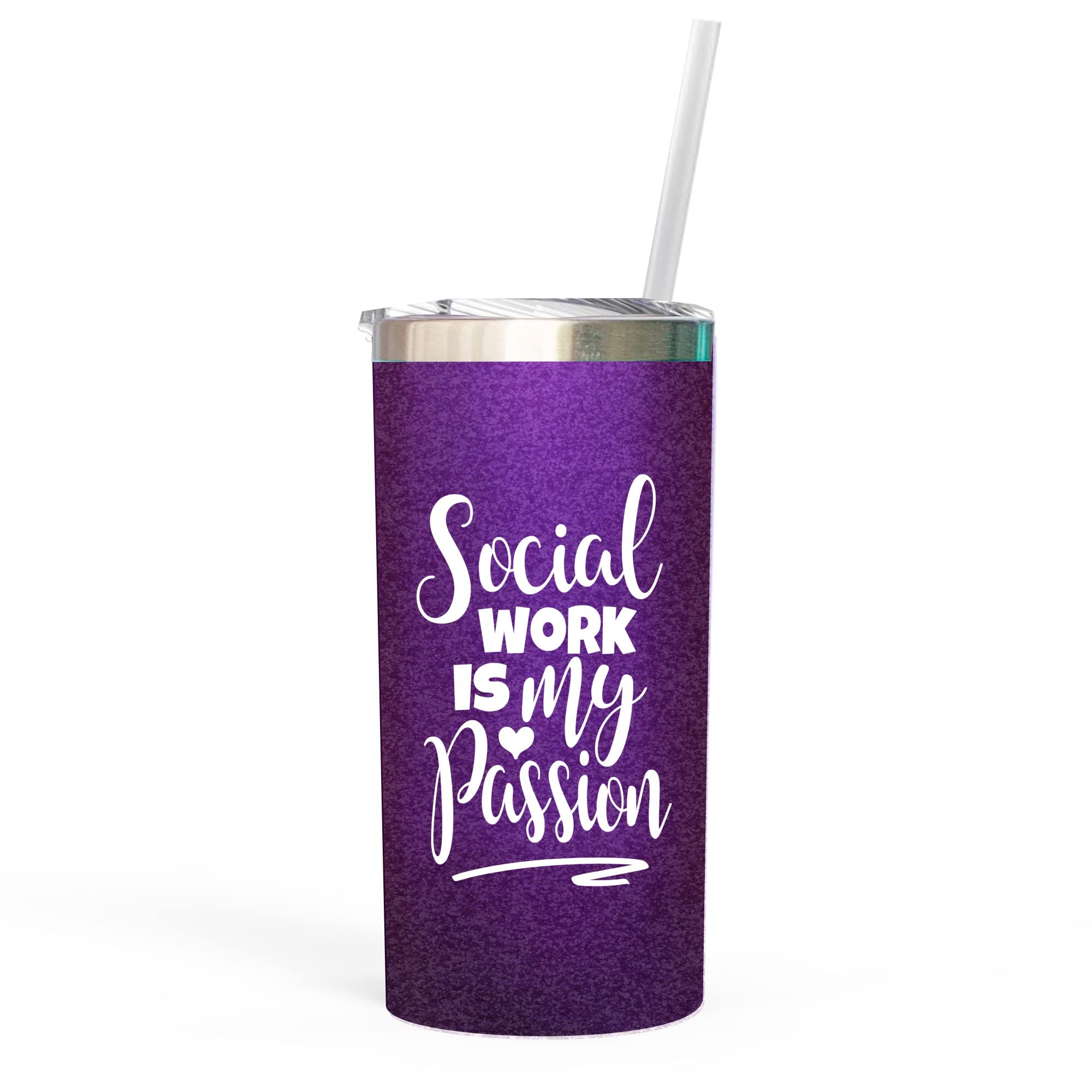 Zoey Christina Social Work Tumbler 16oz stainless steel