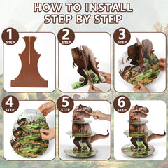 includes 24 dinosaur cupcake toppers