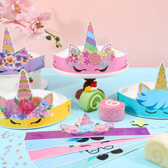 Premium card paper unicorn hats lightweight and comfortable