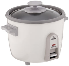 Zojirushi 3 Cup Rice Cooker/Steamer white with glass lid