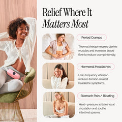 Zolly wearable cordless heating pad with heat and massage