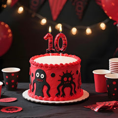 Candle with sturdy stick for easy cake placement