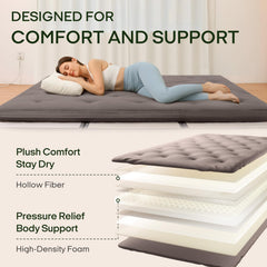 100 percent cotton outer layer detail on futon