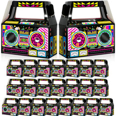 Zonon 24 Pcs 80s Party Favors Boxes set of 24 white cardboard gift boxes