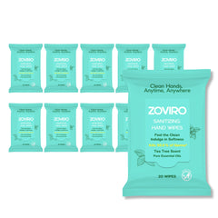 Zoviro hand sanitizer wipes travel size