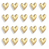 ZPHTWO 20pcs gold heart fridge magnets close up gloss finish