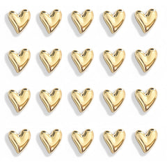 ZPHTWO 20pcs gold heart fridge magnets close up gloss finish