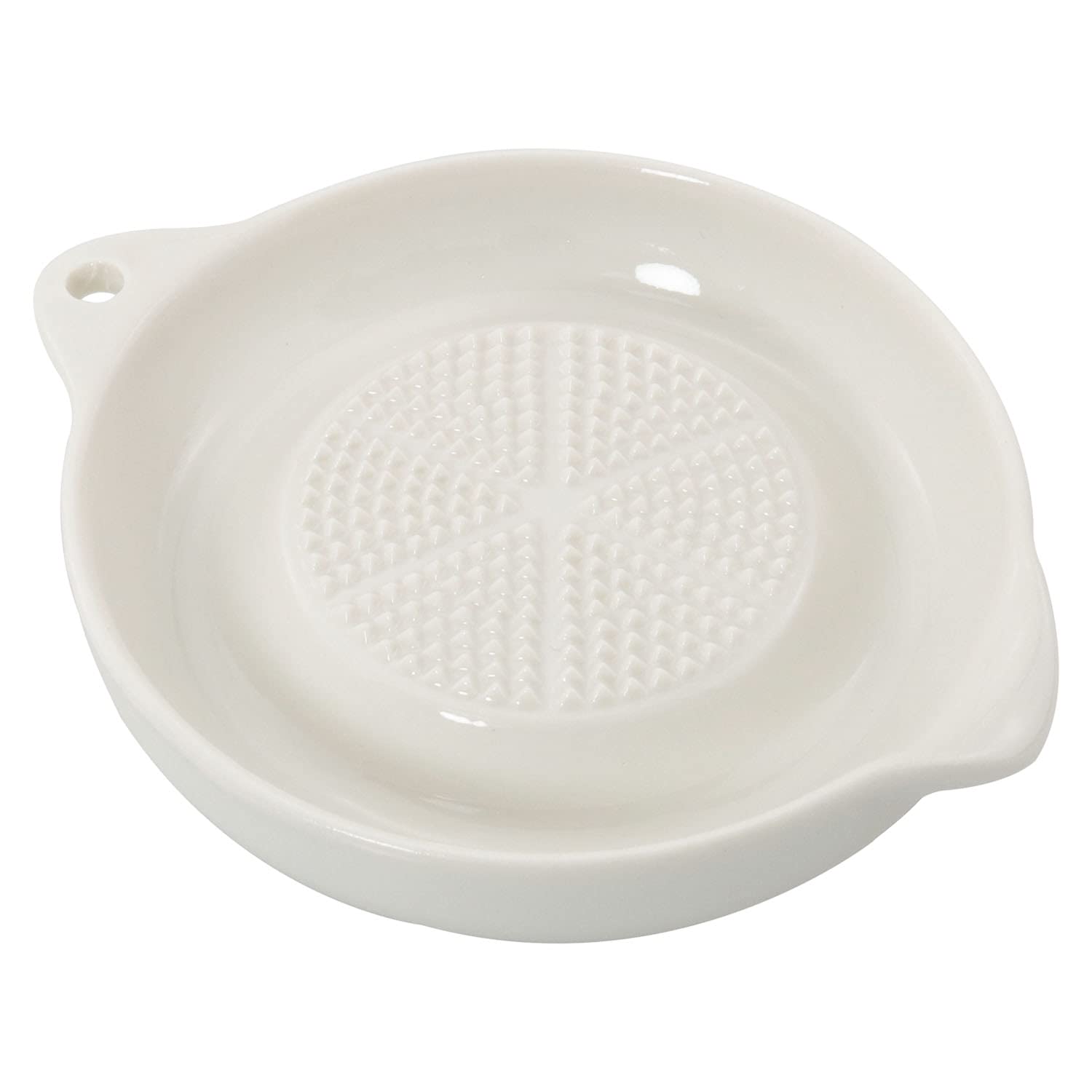 ZRM&E porcelain grater plate white ceramic front view