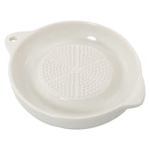 ZRM&E porcelain grater plate white ceramic front view