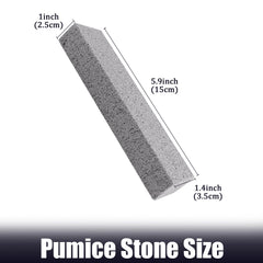 Toilet bowl stain rings removed with pumice stone