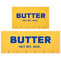 Zuicxlsy Butter Kitchen Mats two-piece set with blue Butter lettering