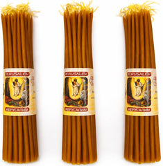 ZULUF 33 beeswax taper candles from Jerusalem