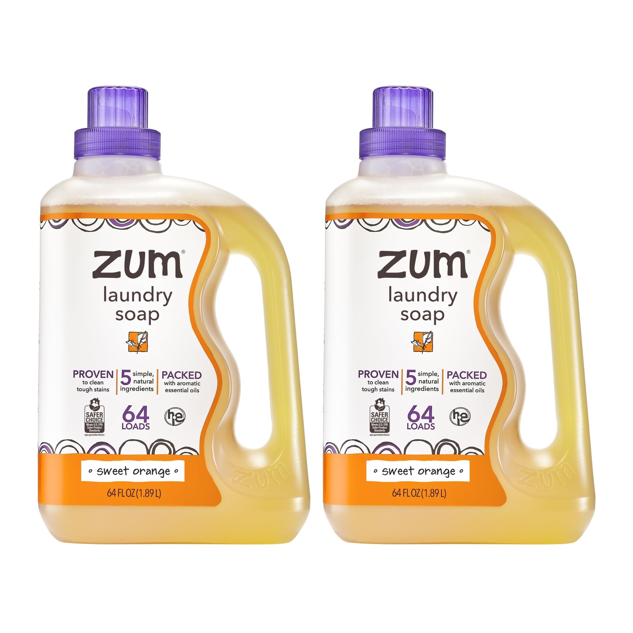 Zum Laundry Soap Sweet Orange 64 oz bottle