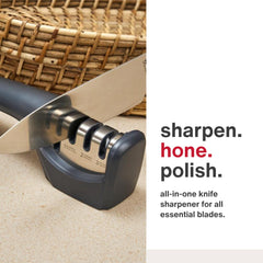 Slot for serrated blades on Zyliss knife sharpener