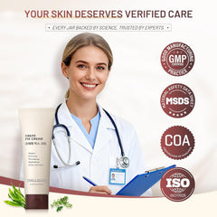Tube of ZZILME Moisturizing Crepe Fix Cream applied to skin