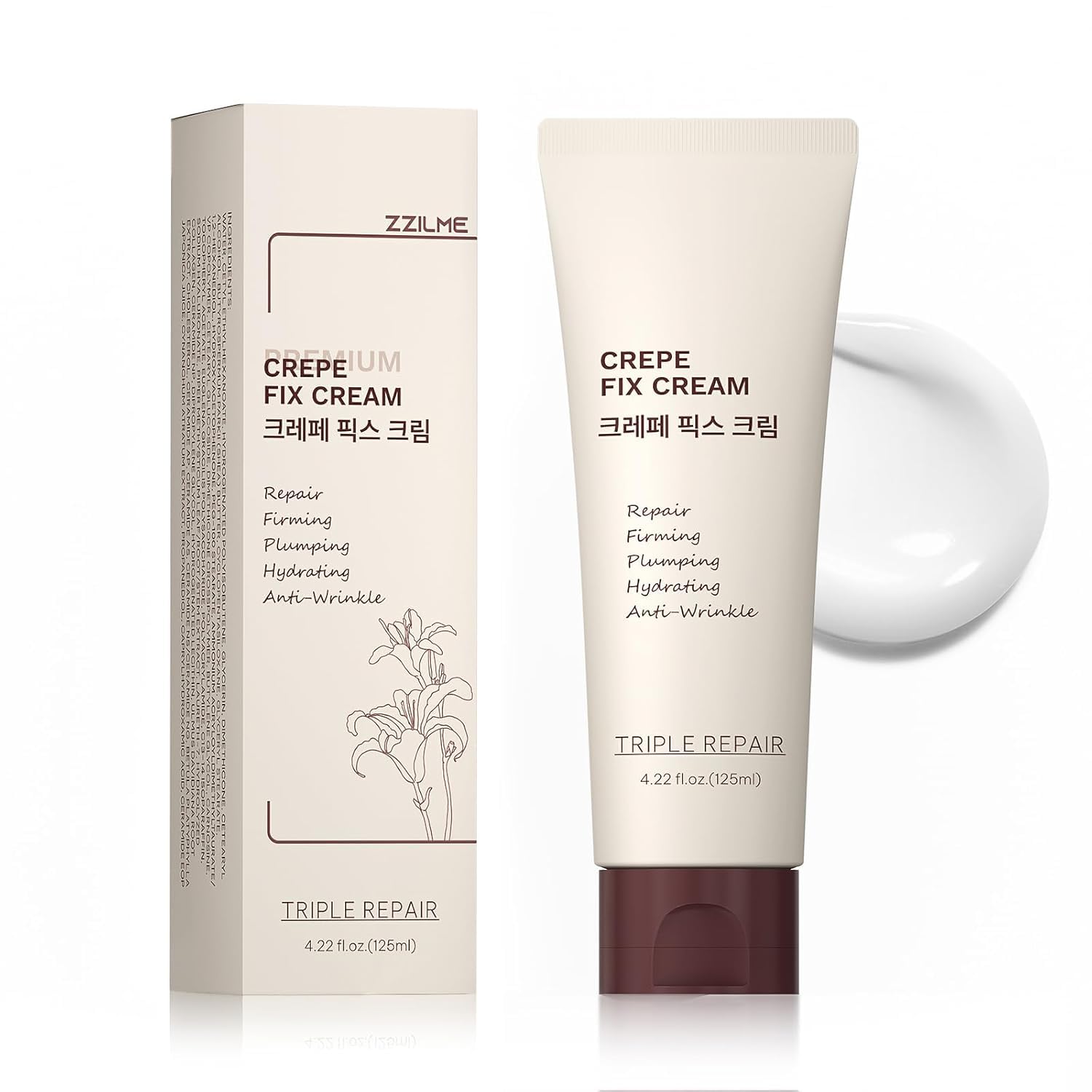 ZZILME Moisturizing Crepe Fix Cream packaging