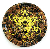 zzybia large 4 inch obsidian crystals coaster close up