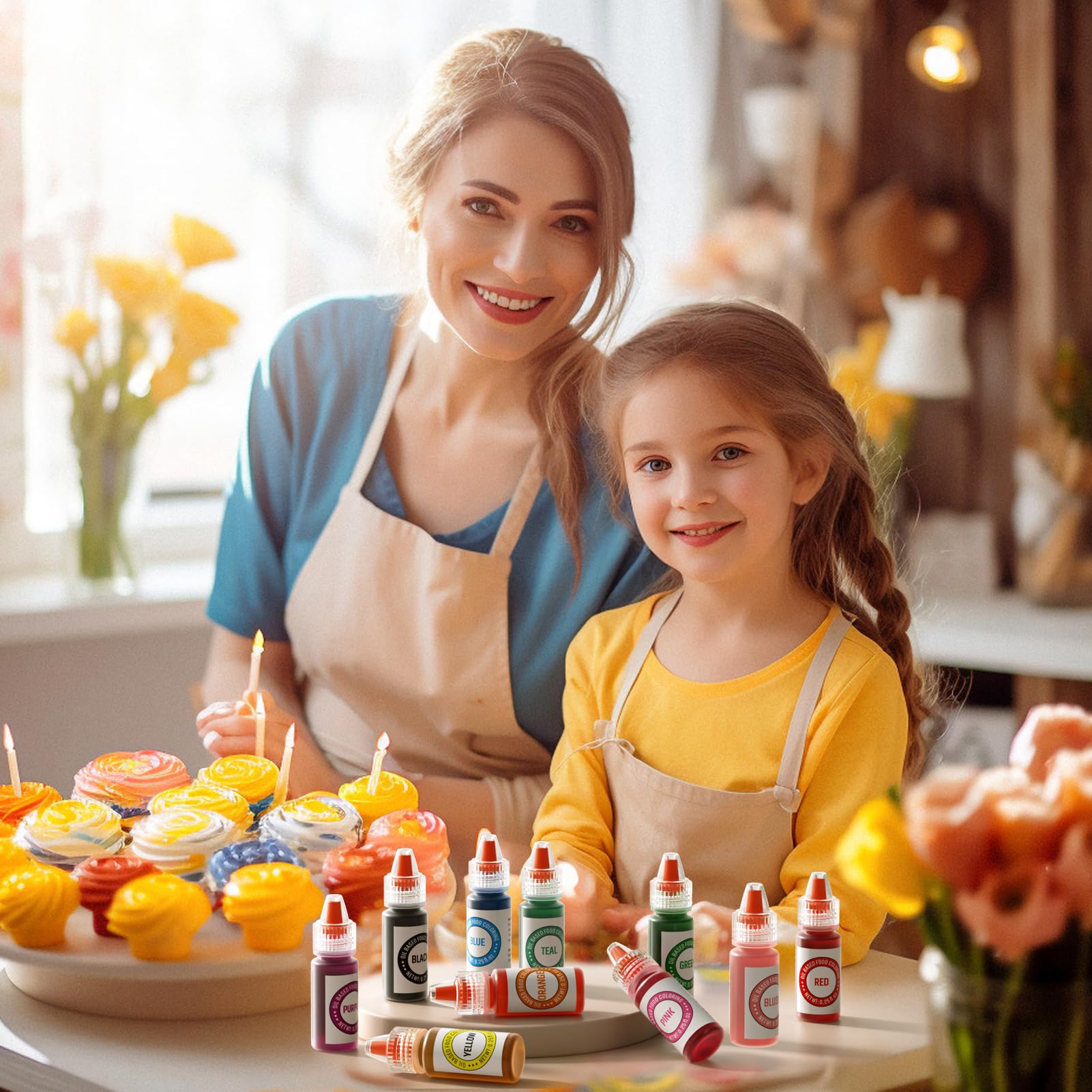 0.25 fl oz bottles chocolate coloring color mixing
