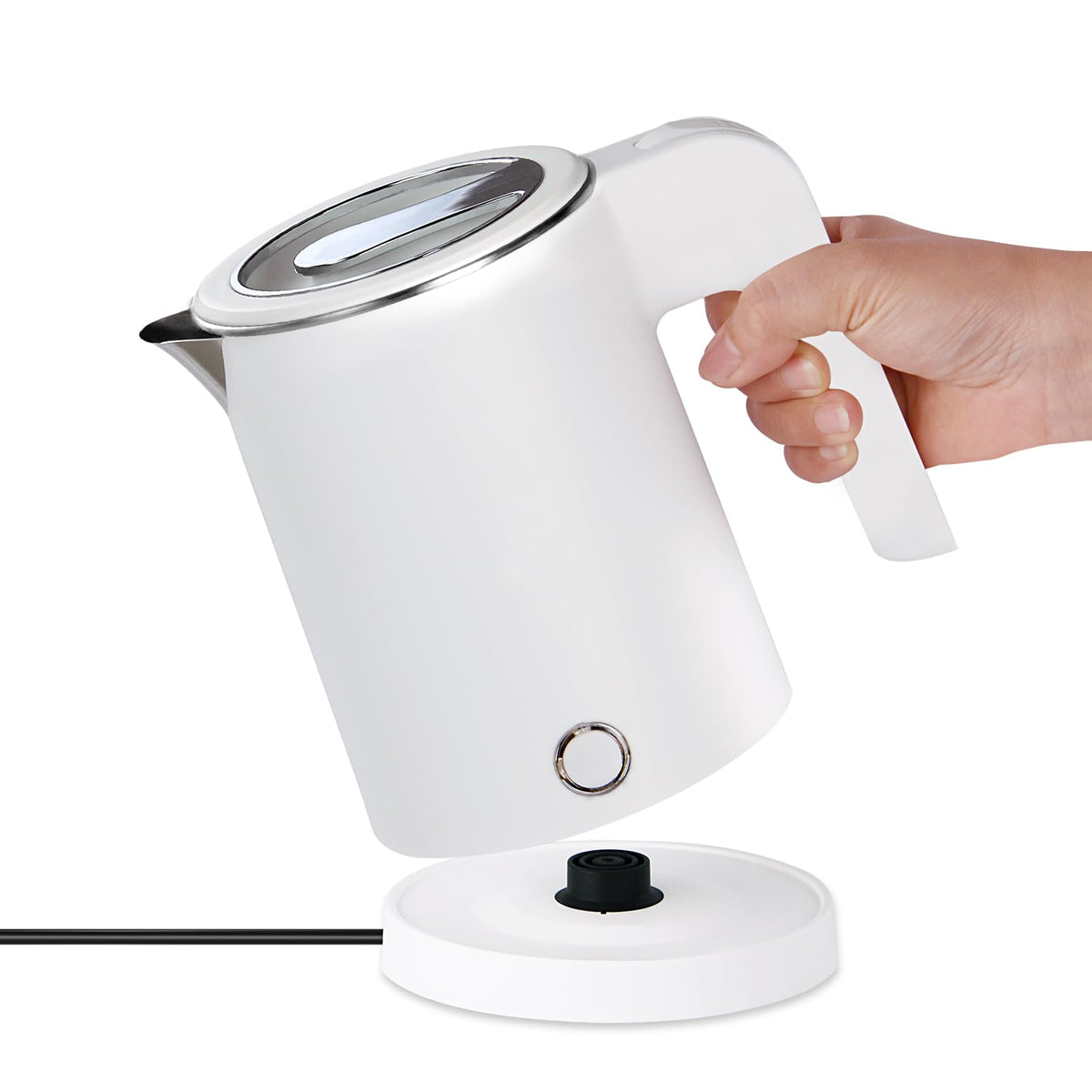 0.5L portable electric tea kettle for travel with stainless steel interior