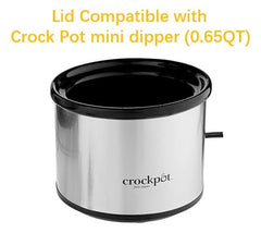0-65qt slow cooker glass lid suitable for small batches
