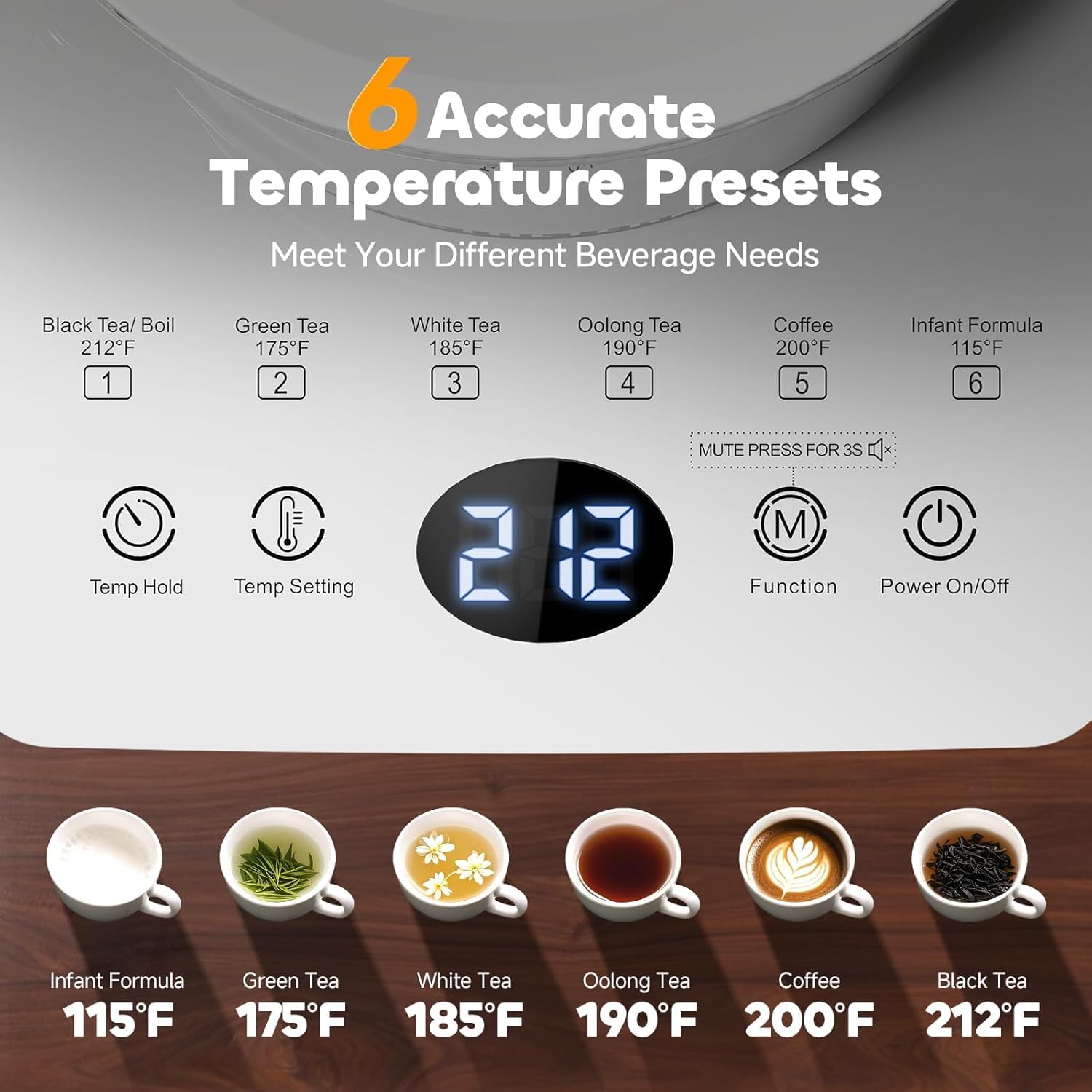 1-5L glass water boiler for precise brewing
