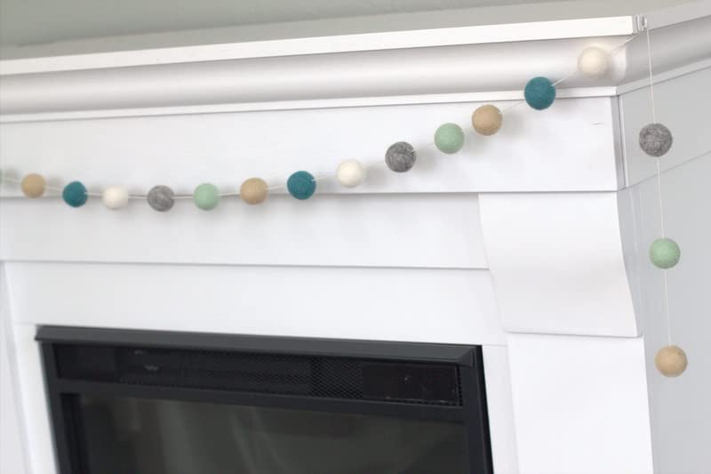 Each ball is about 1 inch on a 6 ft garland