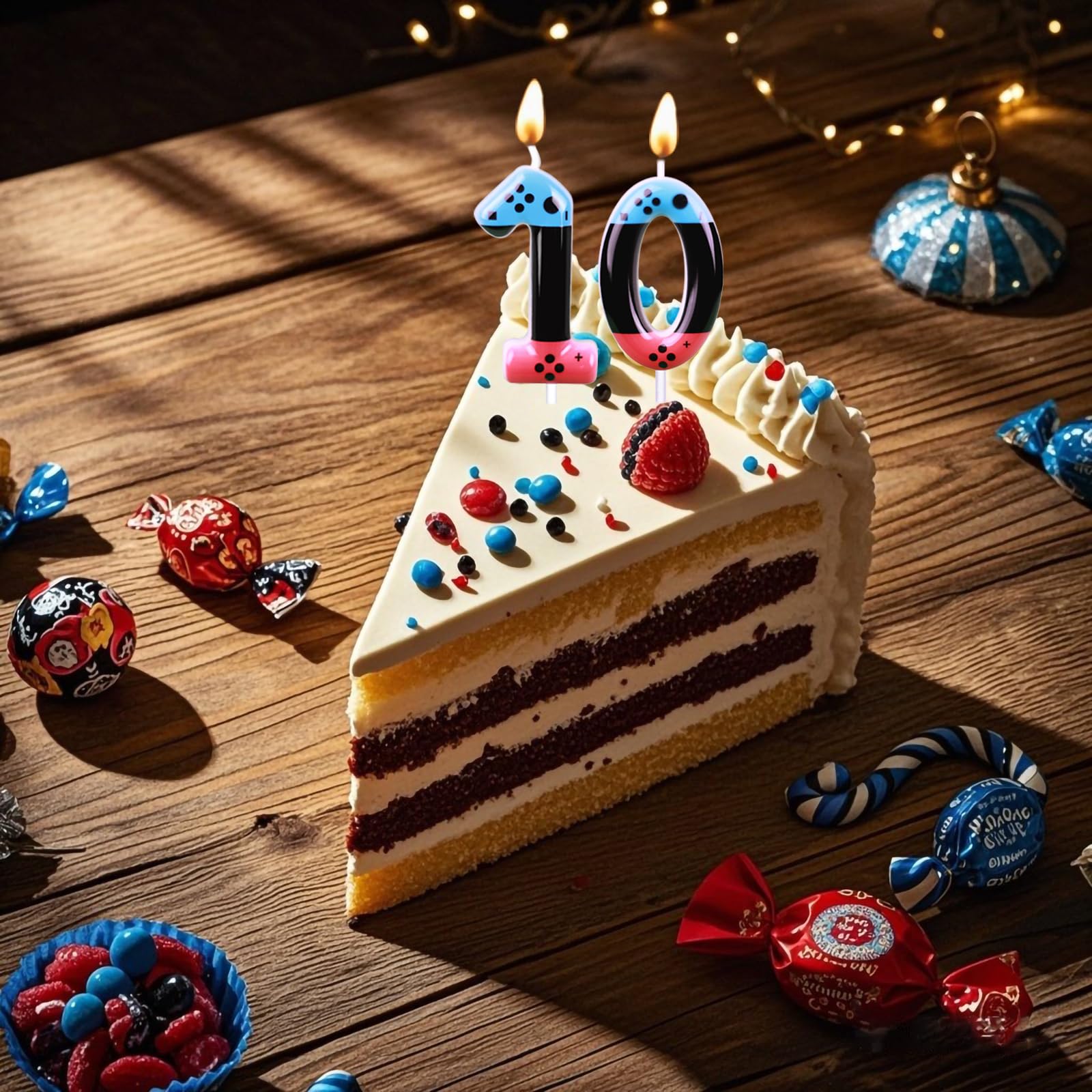 Wax and plastic material candle for birthdays
