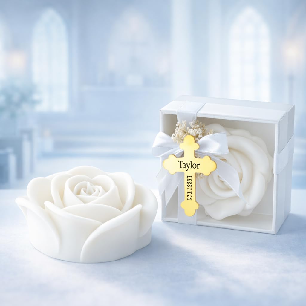 Candle set for baptism christening wedding gifts