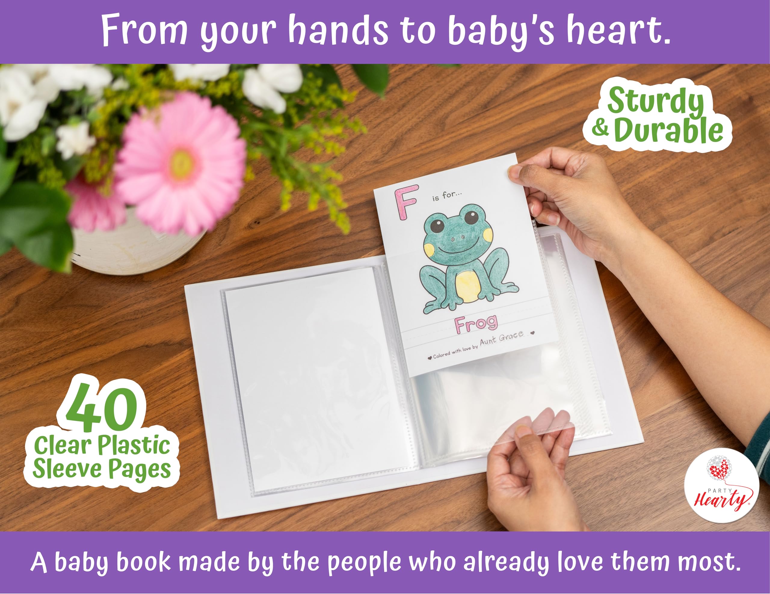 Binder included for guest messages and coloring pages
