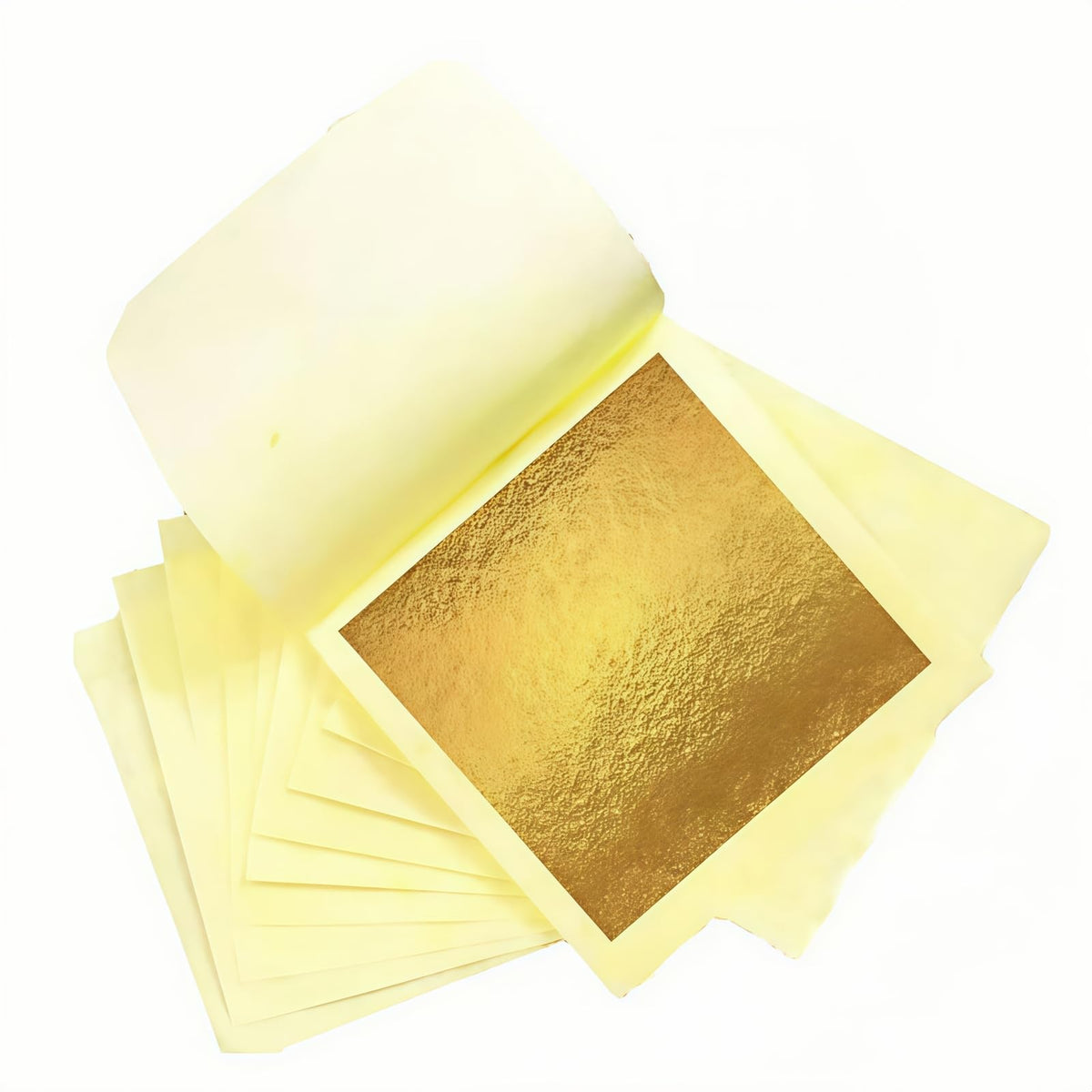 10 gold leaf sheets packaging for cake decorating