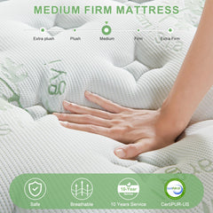 10-inch full size mattress in a box unrolled image