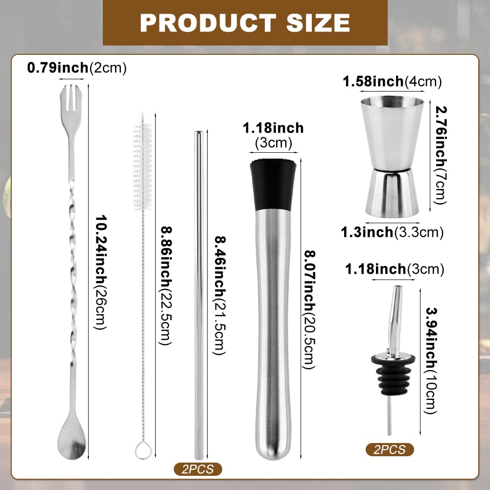 10 inch mixing spoon with twisted stem for bartending