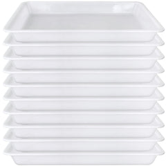 10 pack white plastic art trays for crafts