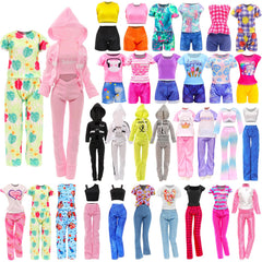 Doll clothes set includes hooded sports suit for 11.5 inch dolls