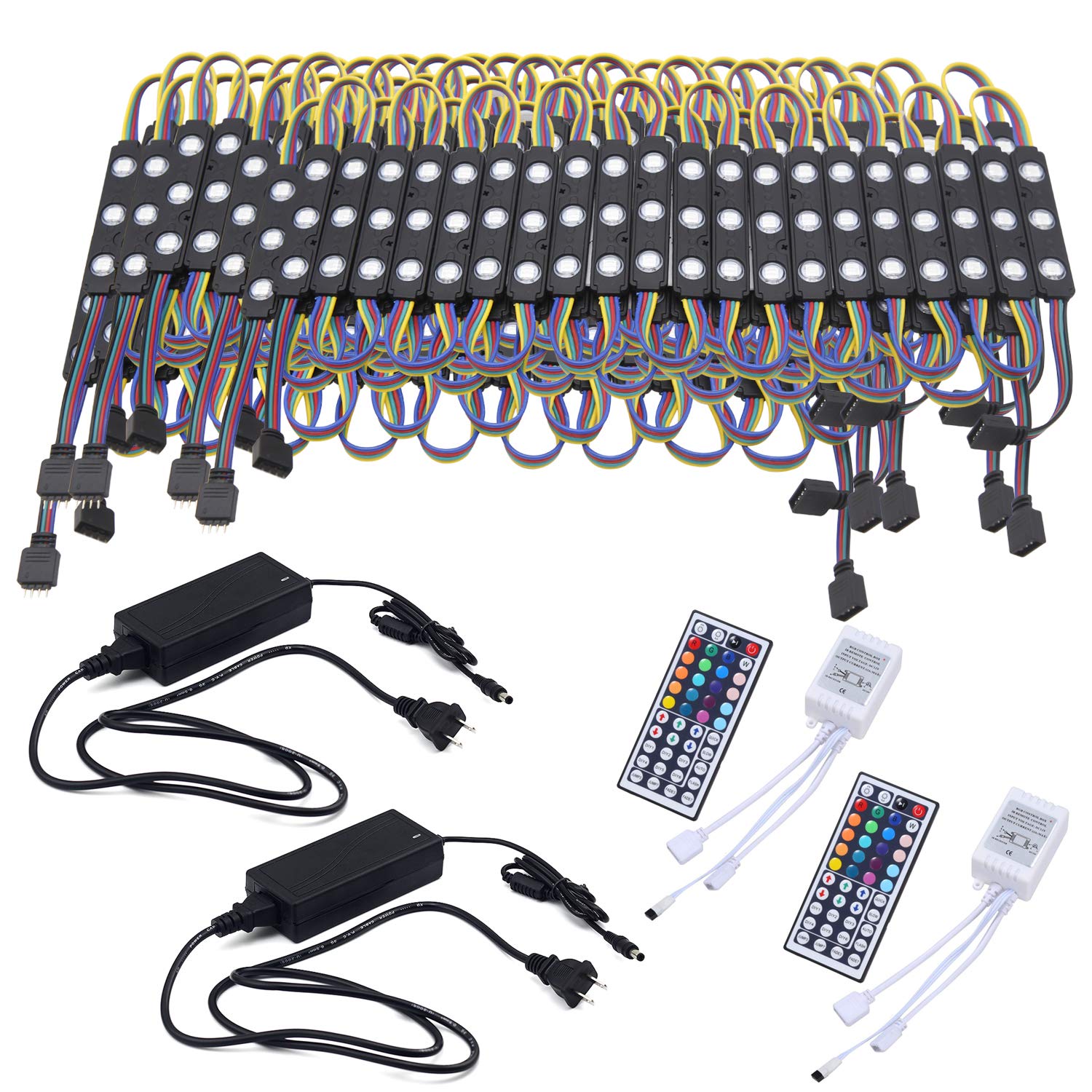 10 strands totaling 100 feet of LED lights