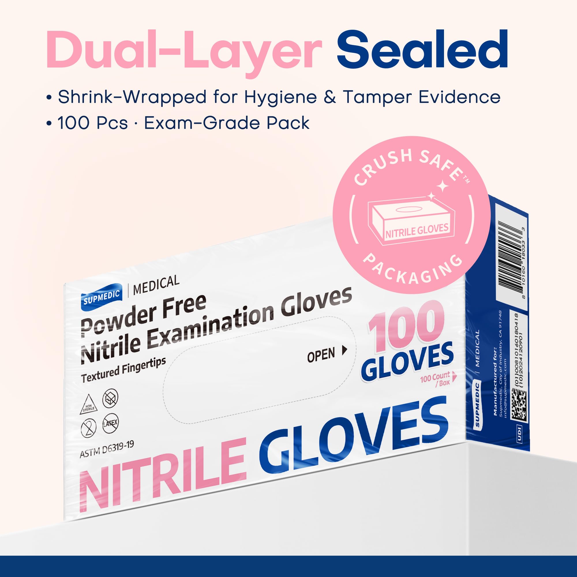 Disposable nitrile gloves for medical exams Supmedic