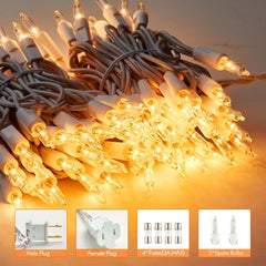 UL certified warm white Christmas light string indoor outdoor