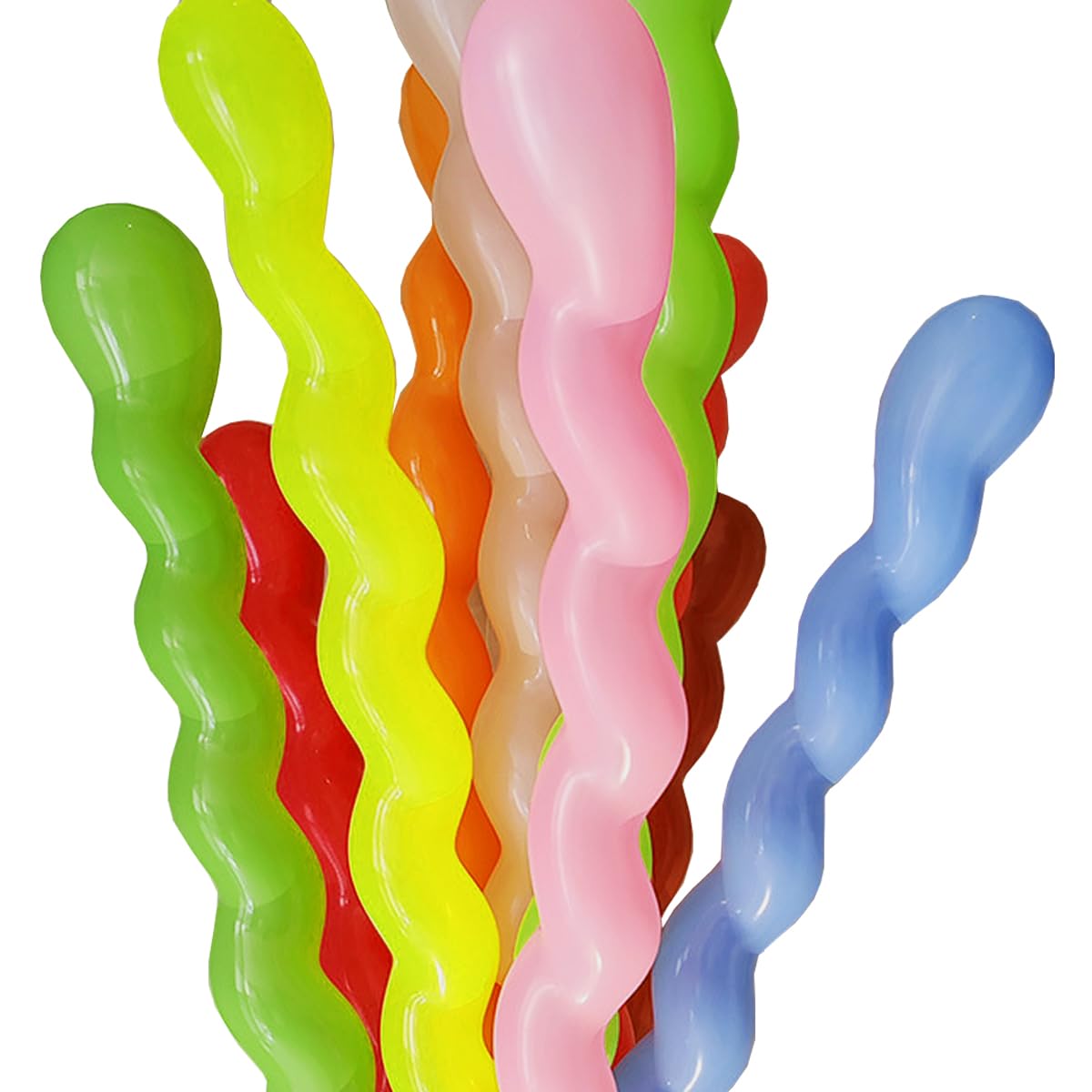 100 piece set of spiral balloons 40in inflated size