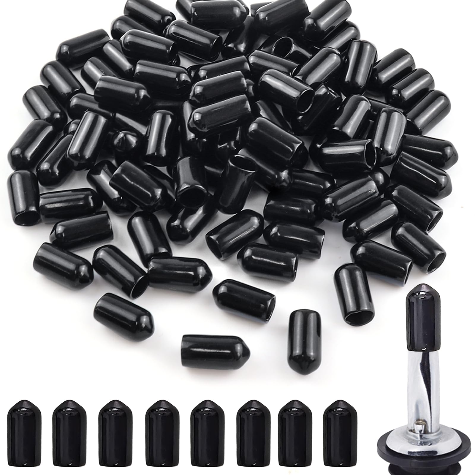 100 pieces rubber pourer dust covers for standard pour spouts