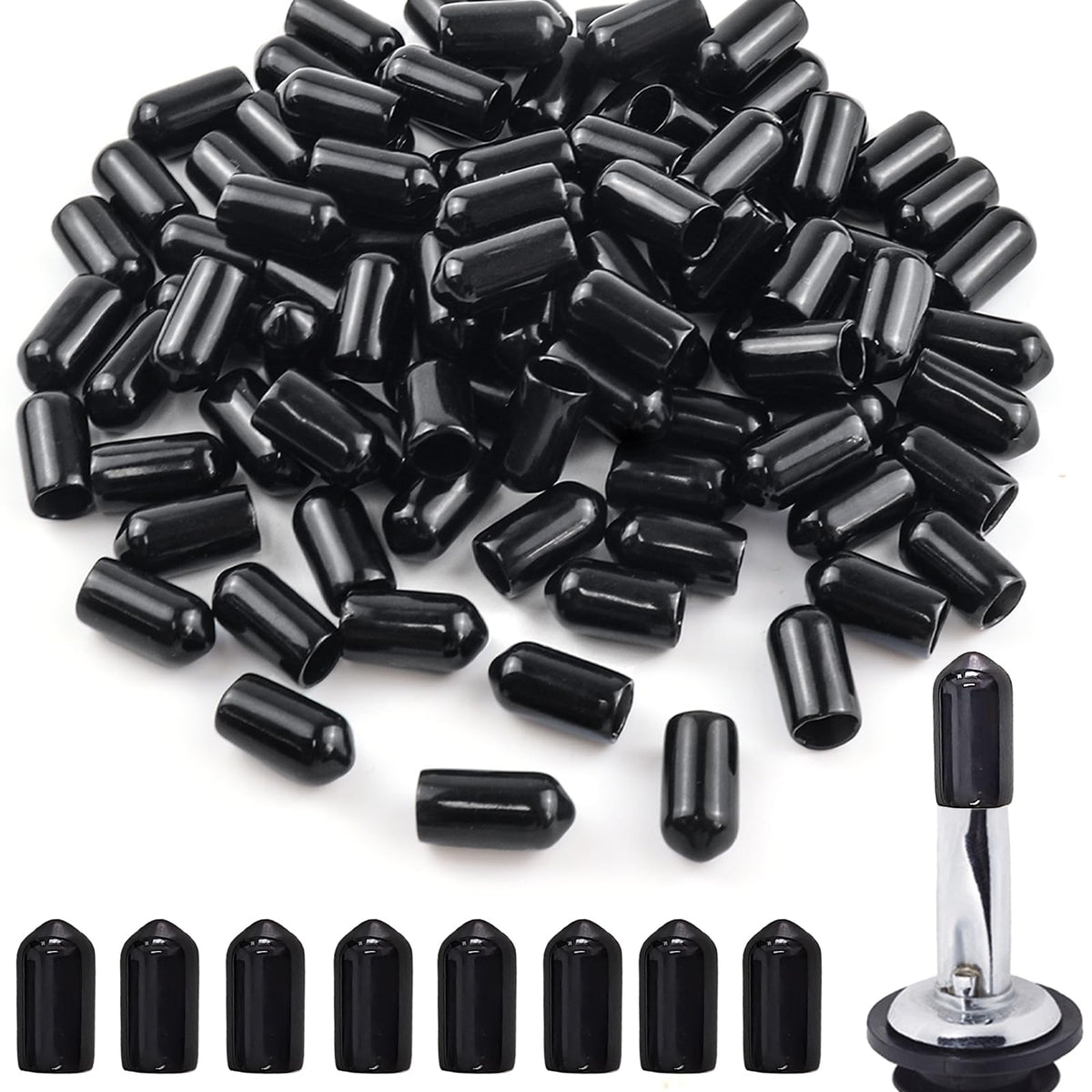 100 pieces rubber pourer dust covers for standard pour spouts