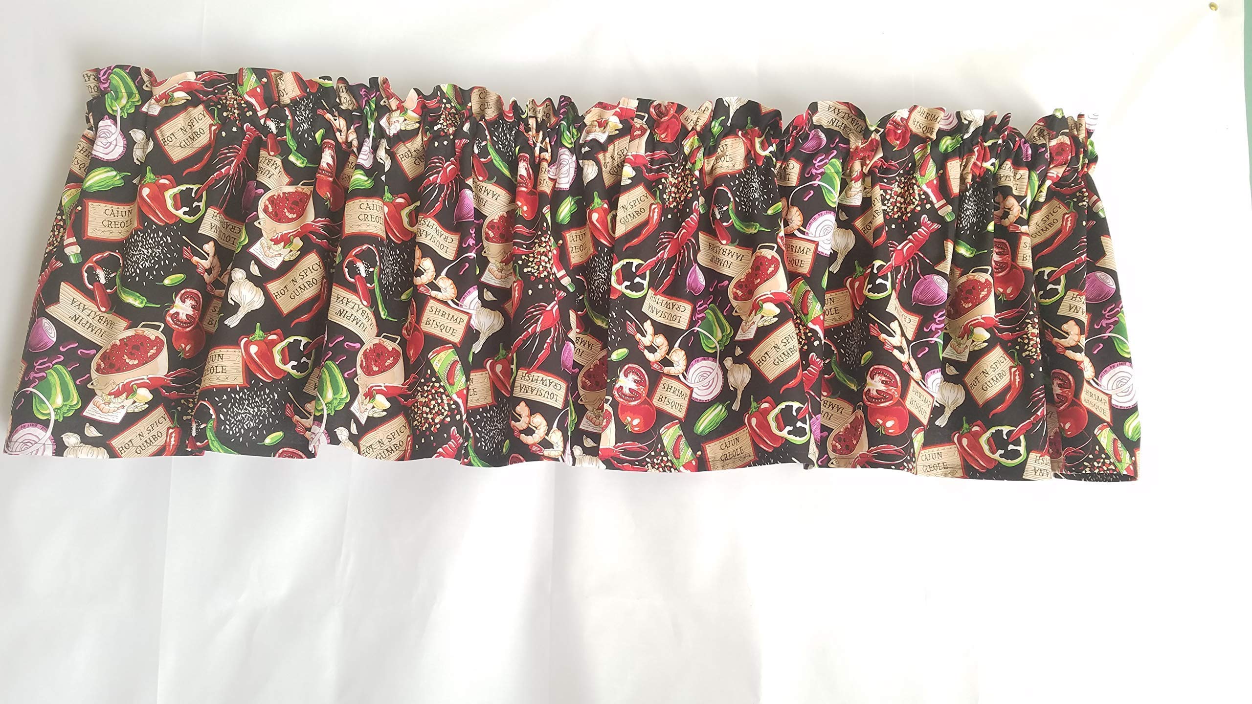 Made in USA kitchen curtain label