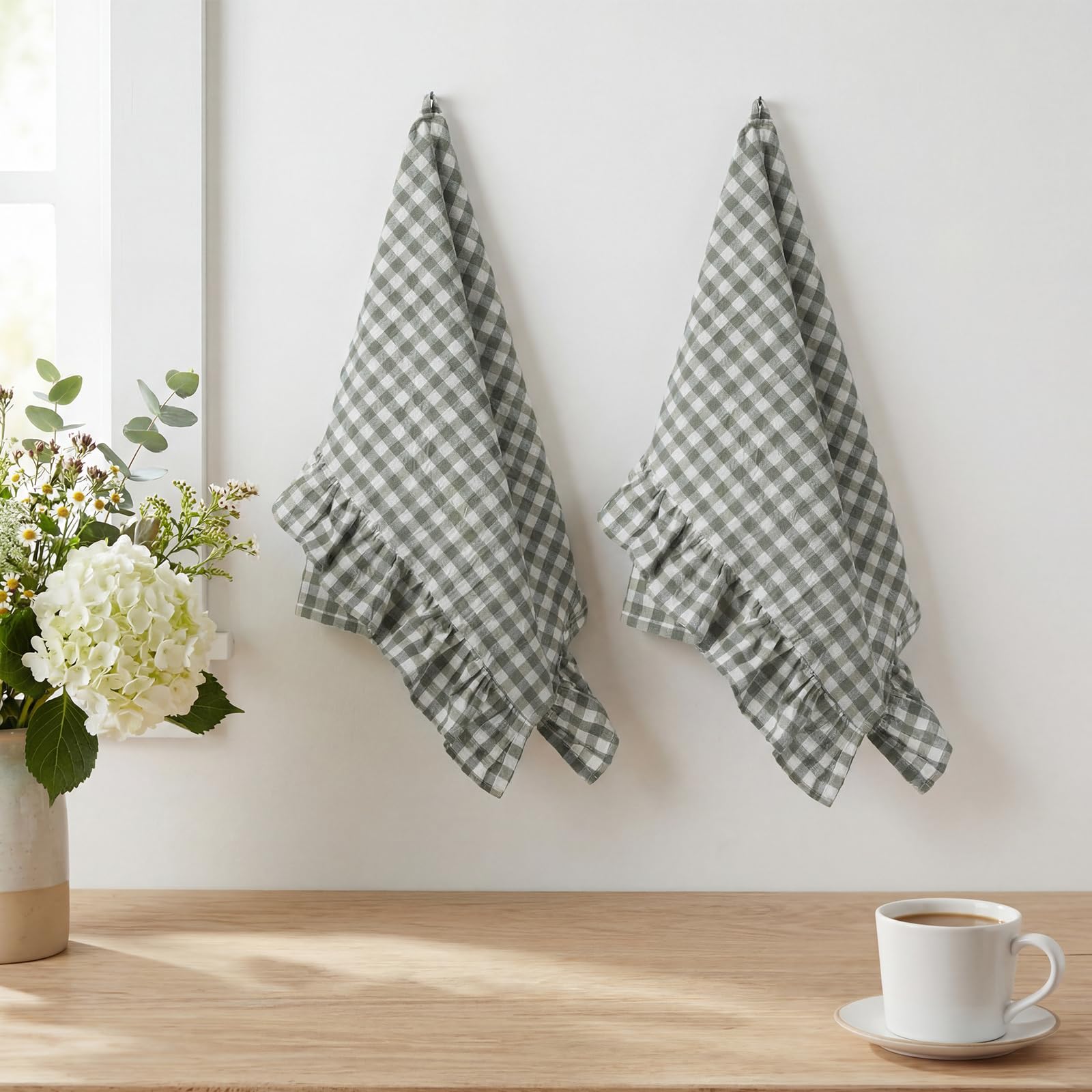 Gingham checkered farmhouse kitchen towel 18x28