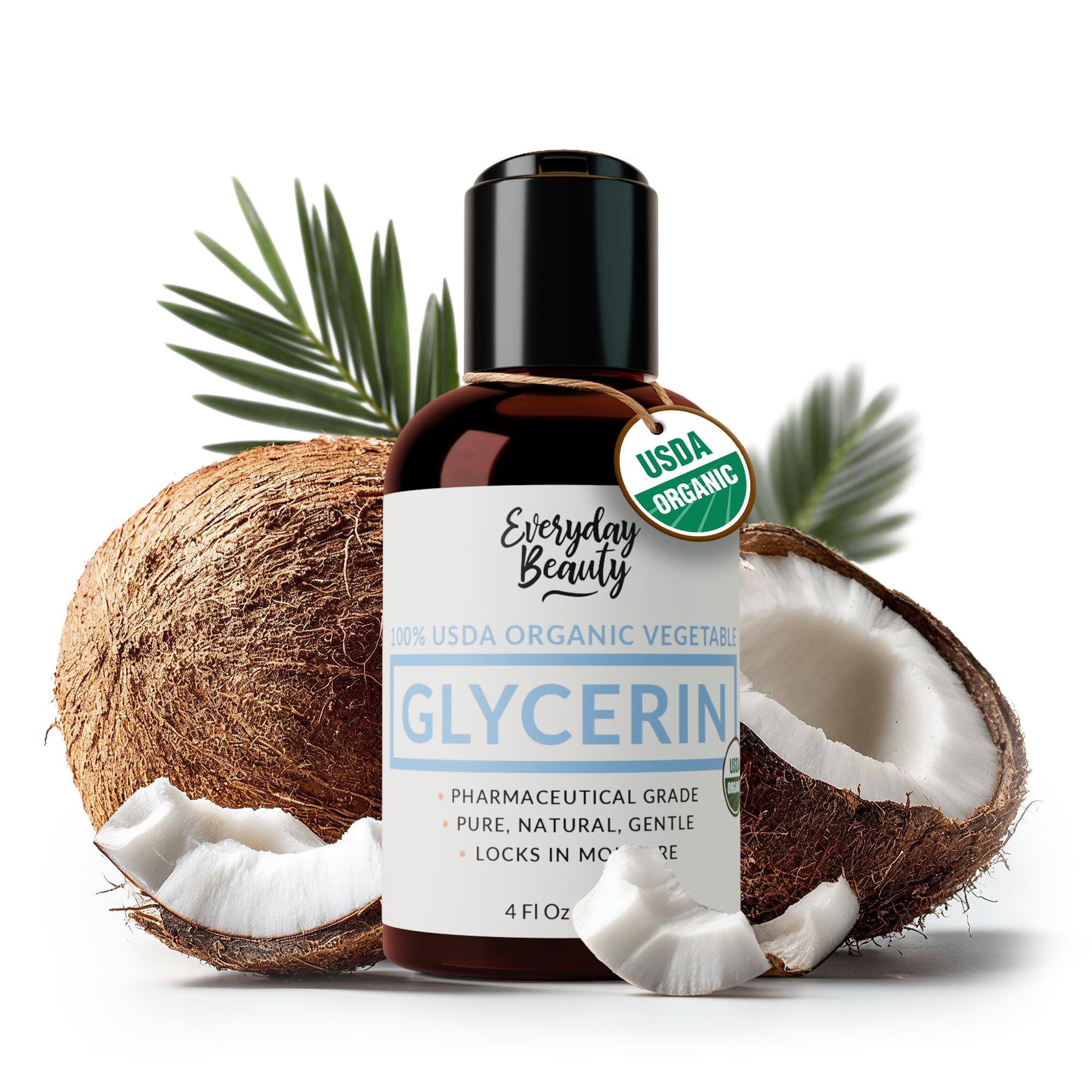 100 percent organic glycerin for skin and hair derived from coconut oil